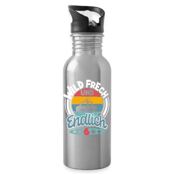 6 Jahre Kinder Polizeiauto - Trinkflasche mit integriertem Trinkhalm - Lightsilver - Rechts