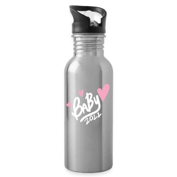 Baby 2022 - Neugeborenes 2022 - Trinkflasche mit integriertem Trinkhalm - Lightsilver - Rechts