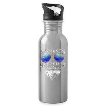 Skihasen Betreuer für die nächste Après Ski Party - Trinkflasche mit integriertem Trinkhalm - Lightsilver - Rechts