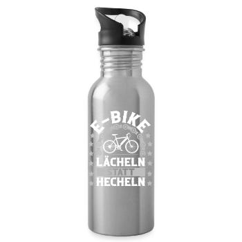 E-Bike Fahrrad - Trinkflasche mit integriertem Trinkhalm - Lightsilver - Rechts