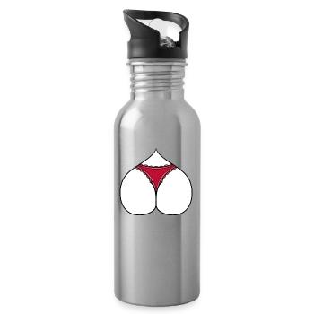 Cul sexy - Gourde avec paille intégrée - argent clair - Droite