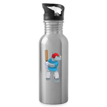 Rhino Cricket Cricket Bats - Water bottle with straw - silver - Right