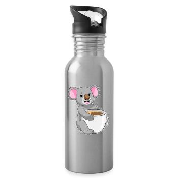 Koala Coffee Mug - Water bottle with straw - silver - Right