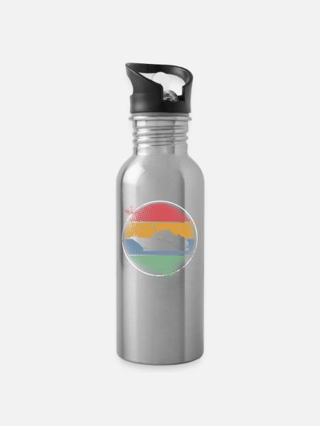 Kreuzfahrtschiff Kreuzfahrt - Trinkflasche mit integriertem Trinkhalm - Lightsilver