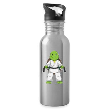 Turtle Karate Martial Arts - Water bottle with straw - silver - Right