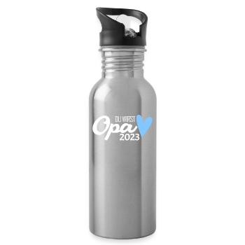Opa 2023 loading - Trinkflasche mit integriertem Trinkhalm - Lightsilver - Rechts
