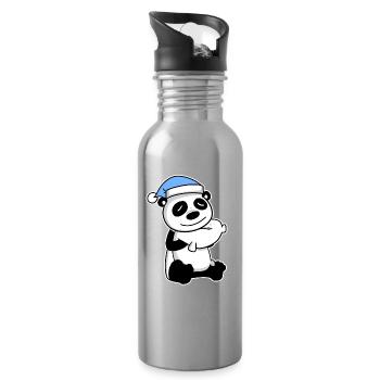 Panda Baby - Trinkflasche mit integriertem Trinkhalm - Lightsilver - Rechts