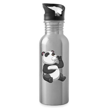 Panda Tasse - Trinkflasche mit integriertem Trinkhalm - Lightsilver - Rechts
