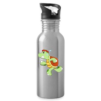 Turtle Jogger Jogging Sport - Gourde avec paille intégrée - argent clair - Droite