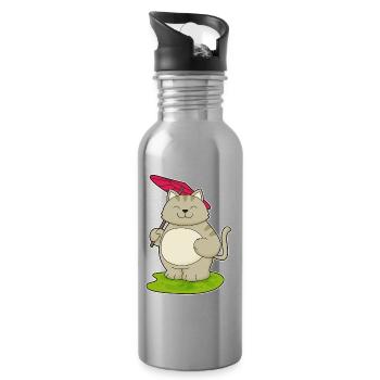 Parapluie pour chat - Gourde avec paille intégrée - argent clair - Droite