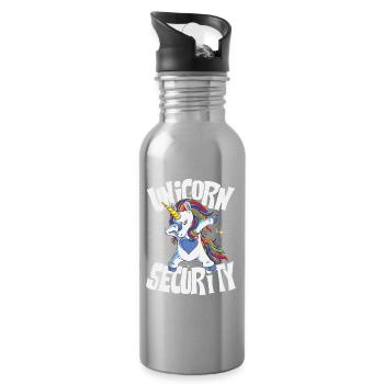 Unicorn security - Trinkflasche mit integriertem Trinkhalm - Lightsilver - Rechts