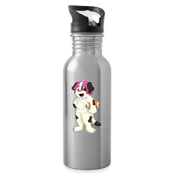 Sports de football américain pour chiens - Gourde avec paille intégrée - argent clair - Droite