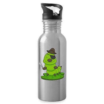 Épée de pirate chenille - Gourde avec paille intégrée - argent clair - Droite