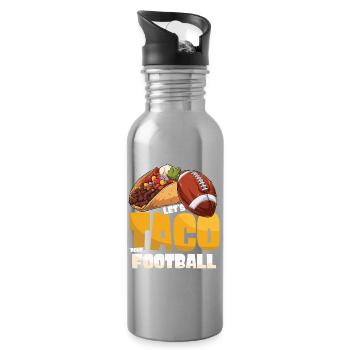 Taco Bout Football Match Day - Water bottle with straw - silver - Right