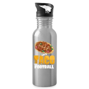 Taco Bout Football Match Day - Water bottle with straw - silver - Right
