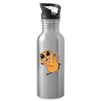 Quokka - Trinkflasche mit integriertem Trinkhalm - Lightsilver - Rechts