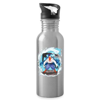 Gull - Water bottle with straw - silver - Right