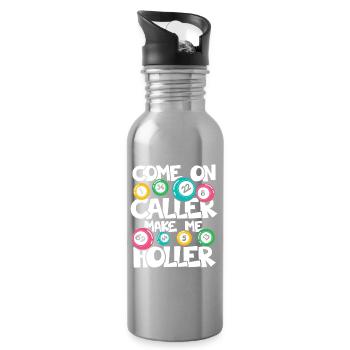COME ON CALLER MAKE ME HOLLER - Trinkflasche mit integriertem Trinkhalm - Lightsilver - Rechts
