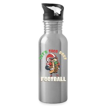 Taco Bout Football Match Day - Water bottle with straw - silver - Right