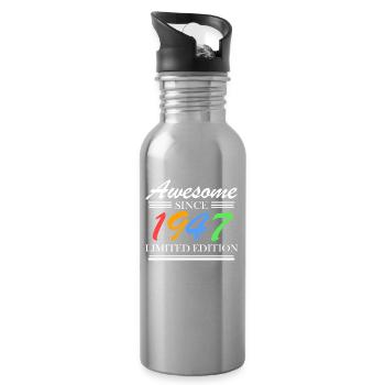 1947 - Trinkflasche mit integriertem Trinkhalm - Lightsilver - Rechts