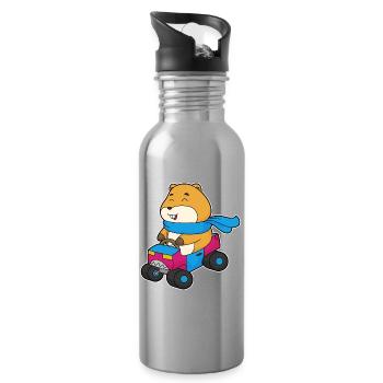 Hamster Car - Water bottle with straw - silver - Right