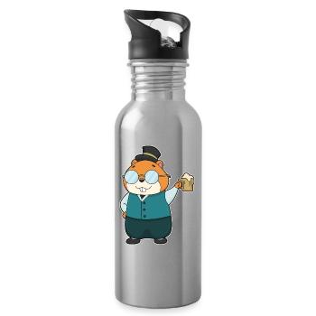 Hamster Beer - Water bottle with straw - silver - Right