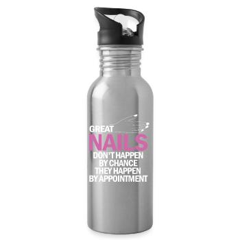 Tolle Nägel Kommen Nicht Von Ungefähr - Trinkflasche mit integriertem Trinkhalm - Lightsilver - Rechts