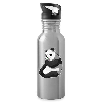 Panda Lutscher - Trinkflasche mit integriertem Trinkhalm - Lightsilver - Rechts