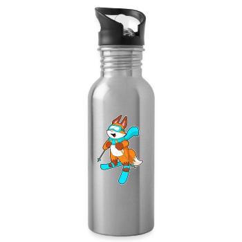Fuchs Skier Ski - Water bottle with straw - silver - Right
