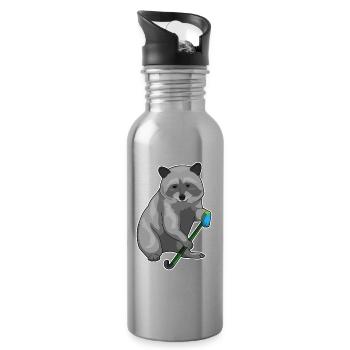 Waschbär Feldhockey Feldhockeyschläger - Trinkflasche mit integriertem Trinkhalm - Lightsilver - Rechts