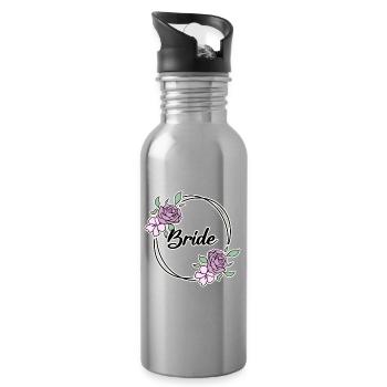 Bride - Water bottle with straw - silver - Right