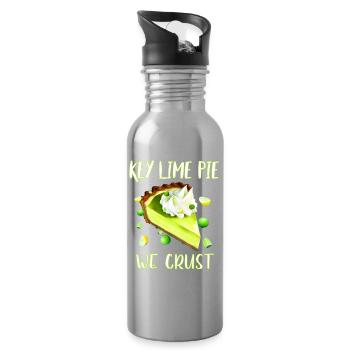 Tarte au citron vert clé - Gourde avec paille intégrée - argent clair - Droite