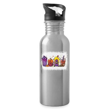 Herbst-heiße-schokolade-tasse Halloween - Trinkflasche mit integriertem Trinkhalm - Lightsilver - Rechts