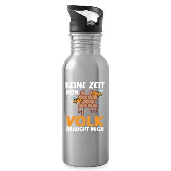 No time my colony needs me bee - Water bottle with straw - silver - Right