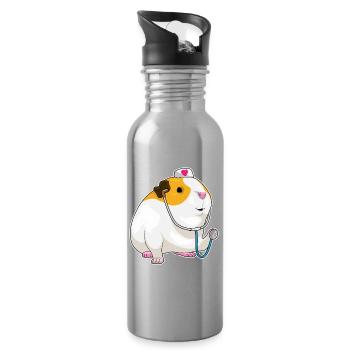 Guinea pig nurse stethoscopes - Water bottle with straw - silver - Right