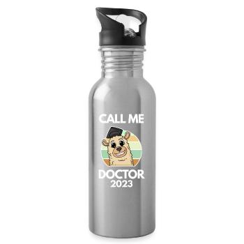 Doctoral thesis Doctorate Doctorate 2023 Doctor - Water bottle with straw - silver - Right