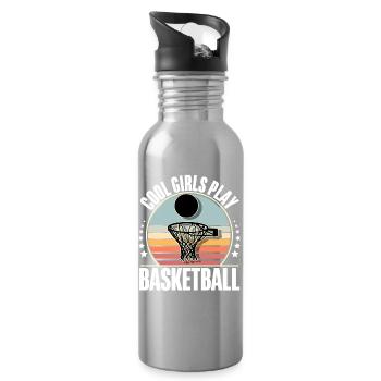 Basketball féminin Basketball féminin - Gourde avec paille intégrée - argent clair - Droite