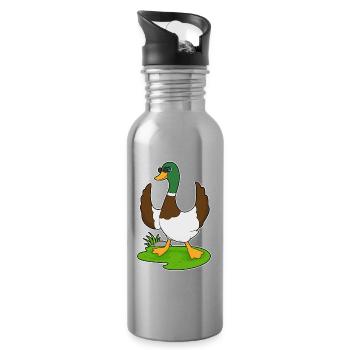 Ente Sonnenbrille - Trinkflasche mit integriertem Trinkhalm - Lightsilver - Rechts