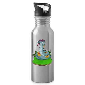Schlange Sonnenbrille - Trinkflasche mit integriertem Trinkhalm - Lightsilver - Rechts