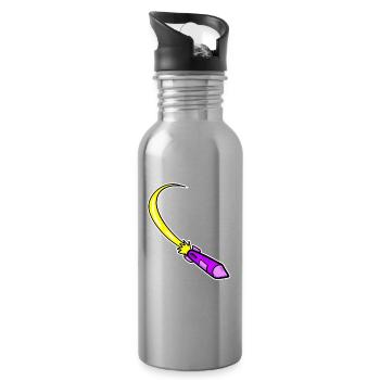 Rocket Purple - Water bottle with straw - silver - Right