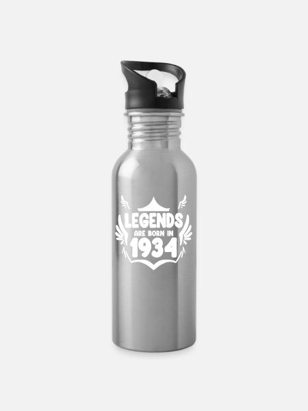 1934 - Gourde avec paille intégrée - argent clair