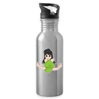 Anime - Trinkflasche mit integriertem Trinkhalm - Lightsilver - Rechts