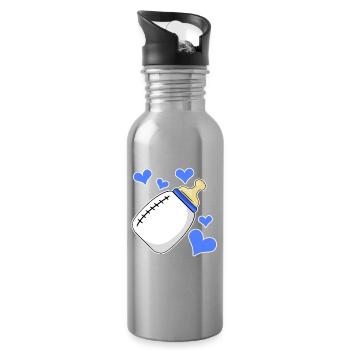 Garçon enceinte Fils biologique - Gourde avec paille intégrée - argent clair - Droite