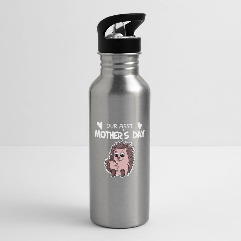 Muttertag - erster Muttertag Geschenk Trinkflasche mit integriertem Trinkhalm