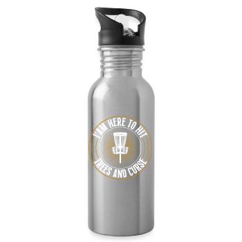 Discgolf Disc Golf - Water bottle with straw - silver - Right