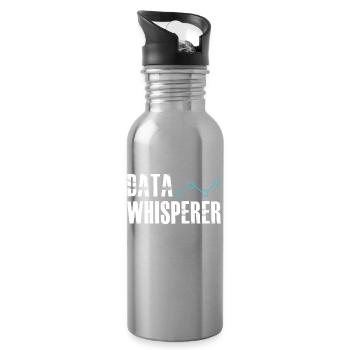 Data Whisperer Science Analyst Software Engineer - Water bottle with straw - silver - Right