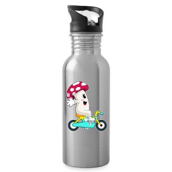 Vélo Pilz - Gourde avec paille intégrée - argent clair - Droite