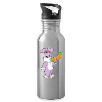 Bulles de savon Bunny - Gourde avec paille intégrée - argent clair - Droite
