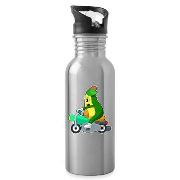 Moto Avocado - Gourde avec paille intégrée - argent clair - Droite