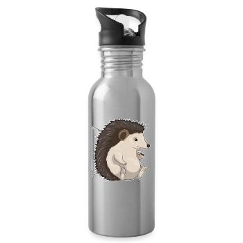 Canne à pêche Pêcheur hérisson Canne à pêche - Gourde avec paille intégrée - argent clair - Droite